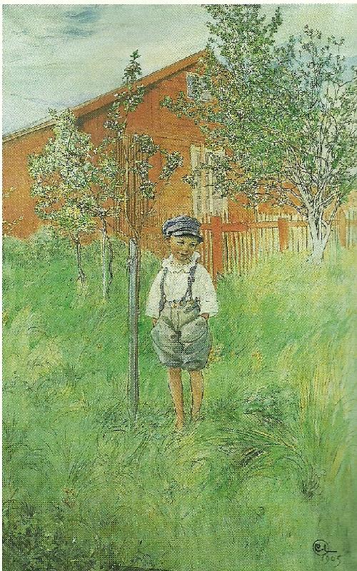 Carl Larsson esbjorn vid sitt agandes appeltrad-esbjorn unghink oil painting image